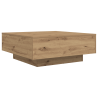 Mesa de centro con luz LED madera roble artisan 80x80x31 cm 5