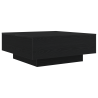 Mesa de centro con luz LED madera roble negro 80x80x31 cm 3