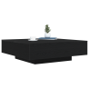 Mesa de centro con luz LED madera roble negro 100x100x31 cm 3