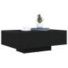 Mesa de centro con luz LED madera roble negro 85x55x31 cm 3