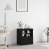 Sideboard  com luzes LED Carvalho Preto 60.5x37x67 cm 1