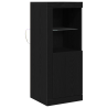 Sideboard  com Luzes LED Carvalho Preto 41x37x100 cm 2