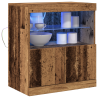 Buffet  com luzes LED Madeira antiga 60x37x67 cm 3