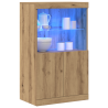 Sideboard  com luzes LED Carvalho Artesanal 60x37x100 cm 3