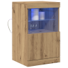 Aparador con luces LED madera roble artisan 41x37x67 cm 3