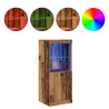 Aparador con luces LED madera envejecida 41x37x100 cm 4