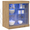 Aparador con luces LED madera roble artisan 60.5x37x67 cm 3