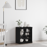 Sideboard  com luzes LED Carvalho Preto 60.5x37x67 cm 1
