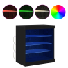 Sideboard  com luzes LED Carvalho Preto 60.5x37x67 cm 4
