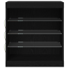 Sideboard  com luzes LED Carvalho Preto 60.5x37x67 cm 5
