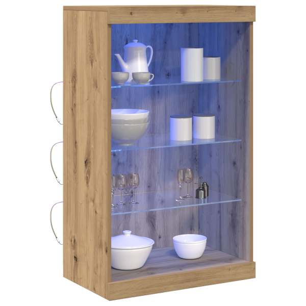 Sideboard  com Luzes LED Carvalho Artesanal 60.5x37x100 cm M 3