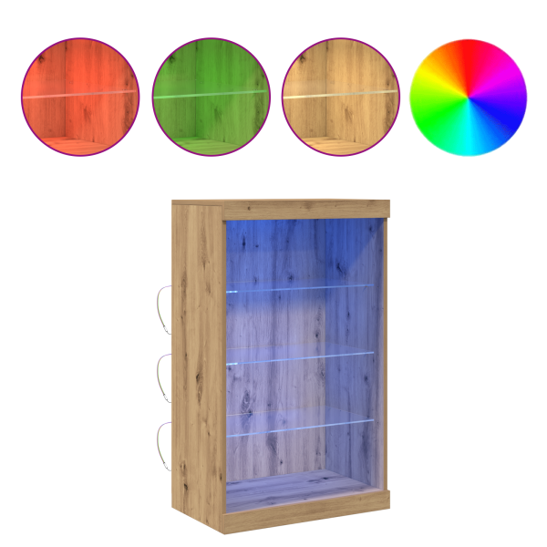 Sideboard  com Luzes LED Carvalho Artesanal 60.5x37x100 cm M 4