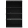 Sideboard  com Luzes LED Carvalho Preto 60.5x37x100 cm 5