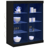 Buffet com Luzes LED Carvalho Preto 41x37x100 cm 3