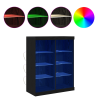 Buffet com Luzes LED Carvalho Preto 41x37x100 cm 4
