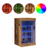 Aparador con luces LED madera envejecida 41x37x67 cm 4