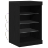 Buffet  com Luzes LED Carvalho Preto 41x37x67 cm 2