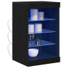 Buffet  com Luzes LED Carvalho Preto 41x37x67 cm 3