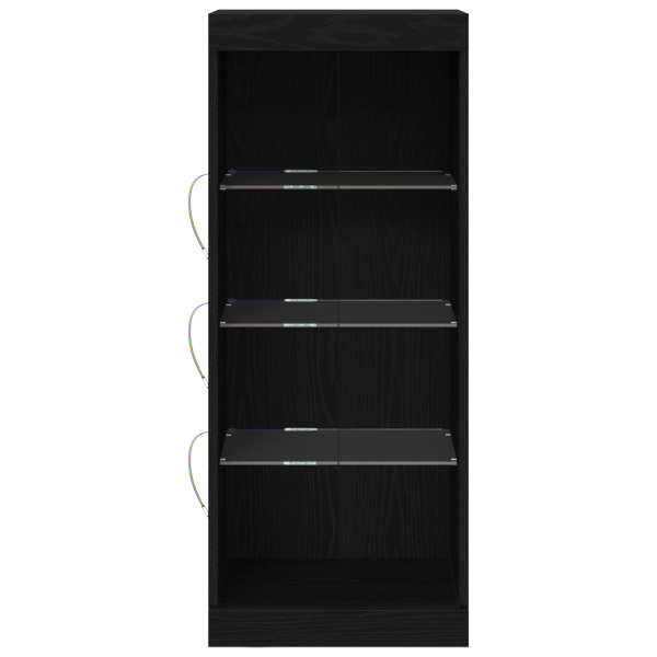 Consola con Luces LED Roble Negro 41x37x100 cm M 5