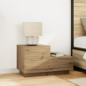 Mesita de noche con luces LED madera roble artisan 100x36x49 cm 1