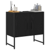 Mueble de lavabo madera de ingeniería roble negro 60x33x60 cm 3