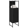 Mueble de lavabo madera ingeniería roble negro 33x33x120.5 cm 3