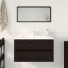 Muebles de baño 2 piezas madera de ingeniería roble negro 4