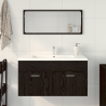 Muebles de baño 2 piezas madera de ingeniería roble negro 4