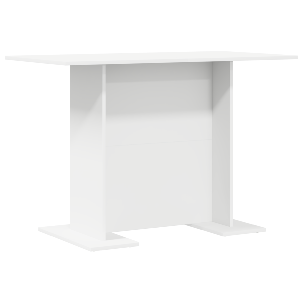 Mesa de comedor madera de ingeniería blanca 110x60x75 cm M 2
