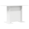 Mesa de comedor madera de ingeniería blanca 110x60x75 cm 2