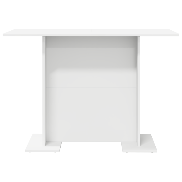 Mesa de comedor madera de ingeniería blanca 110x60x75 cm M 5