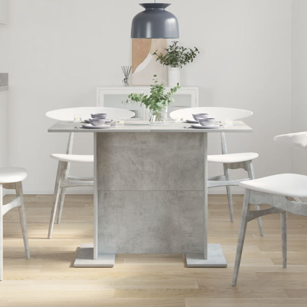 Mesa de comedor madera de ingeniería gris hormigón 110x60x75cm M 4
