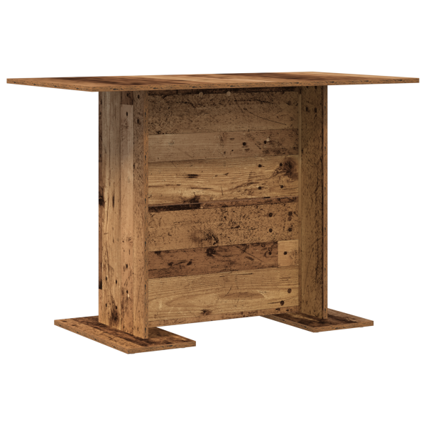 Mesa de comedor madera de ingeniería envejecida110x60x75cm M 2