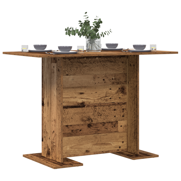 Mesa de comedor madera de ingeniería envejecida110x60x75cm M 3