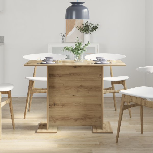 Mesa de Jantar  Artisan Oak 110x60x75 cm Madeira Engrenhada M 4
