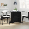 Mesa de comedor madera de ingeniería roble negro 110x60x75 cm 1