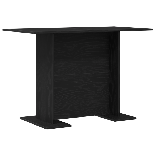 Mesa de comedor madera de ingeniería roble negro 110x60x75 cm M 2