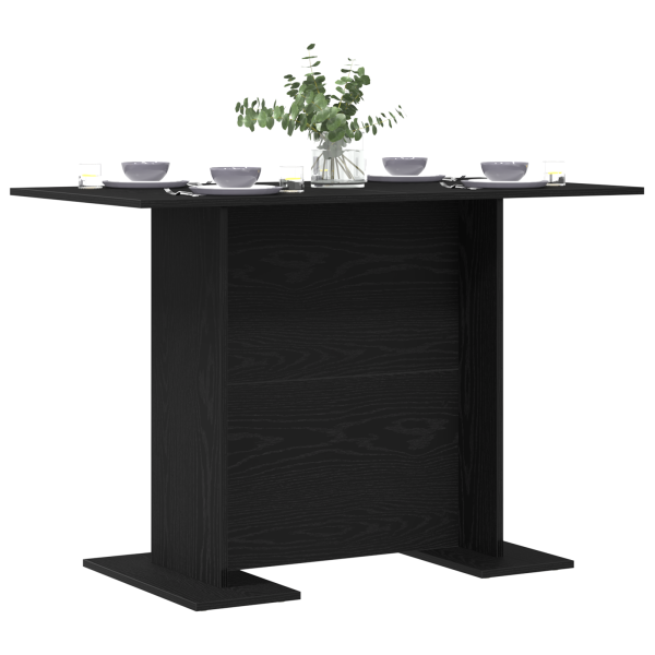 Mesa de Jantar  Preto Carvalho 110x60x75 cm Madeira Ingenheirada M 3