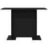 Mesa de Jantar  Preto Carvalho 110x60x75 cm Madeira Ingenheirada 5