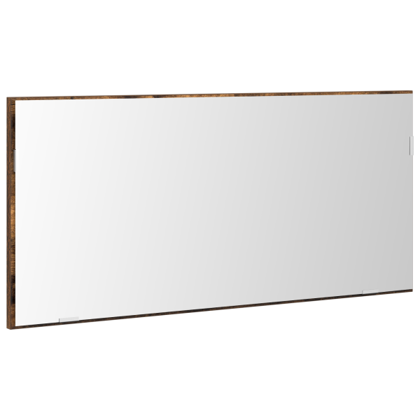 Armário de Espelho para Casa de Banho com Luz LED Carvalho Fumado 80x37 cm M 2