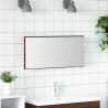 Mueble espejo de baño con luz LED marrón roble 80x37 cm 1
