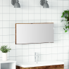 Mueble espejo de baño con luz LED madera envejecida 80x37 cm 1