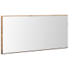Mueble espejo de baño con luz LED madera envejecida 80x37 cm 2