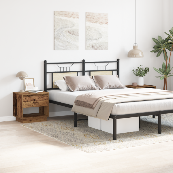 Criado-mudo  2 pcs Madeira Velha 45x34x45 cm Madeira de engenharia M 4