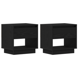 Mesitas de noche 2 uds madera roble artisan 45x34x49 cm H