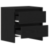 Cabecera de cama  Negro Roble 45x34x44.5 cm Madera de ingeniería 5