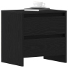 Cabinet de noche  2 pcs Negro Roble 45x34x44.5 cm Madera Engineered 3
