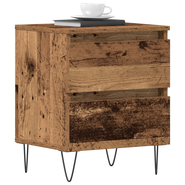 Camas de cabeceira  2 pcs Madeira Velha 40x35x50 cm Madeira de engenharia M 3