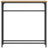 Mesa consola madera y acero roble artisan 75x19.5x75 cm 5