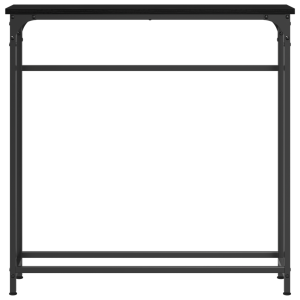 Mesa Console Preto Carvalhos 75x19.5x75 cm Madeira Prensada M 5